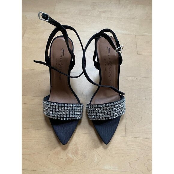 Chinese Laundry "Justine"dress heels sandals Womens Size 7.5 NEW rhinestone - Picture 3 of 8